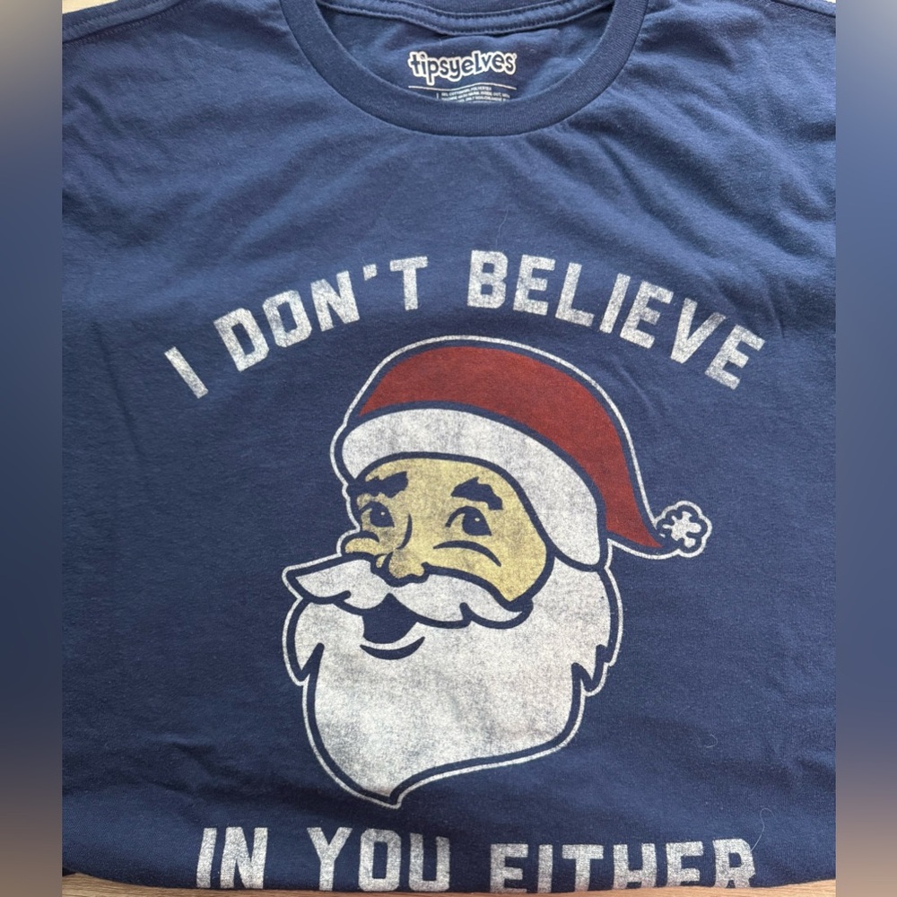 Tipsy Elves Navy Santa Tee